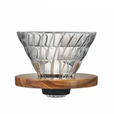 Hario V60 Glass Dripper Olive Wood Holder 02